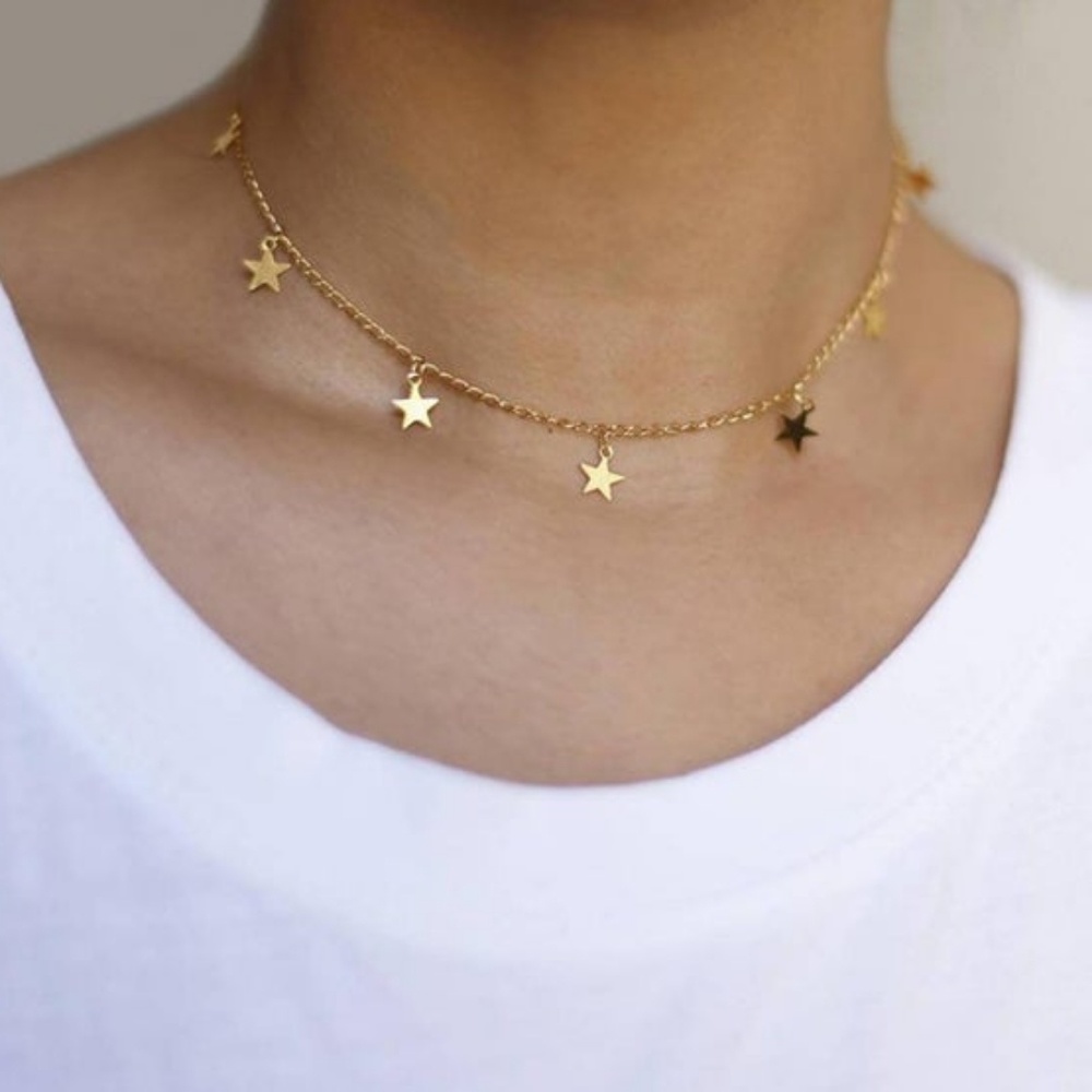 Dainty Gold Star Choker